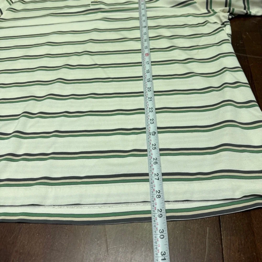 Tiger Woods Collection Polo Shirt Mens XXL White Striped Dri-FIT 359325-112